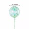2 Clear Green 20" Round PVC Balloons Vine Design Wedding Decorations Supplies